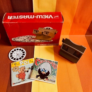 Vintage Rote Viewmaster Calimero Pol Gaf 70er Jahre Original Box Bild 2