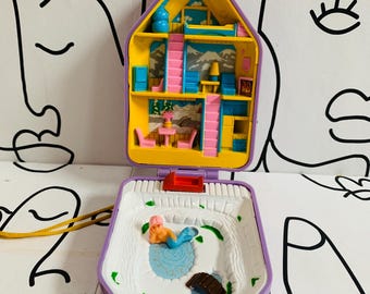 ヴィンテージ ポーリーポケット コンパクトシェル：90年代の女の子の