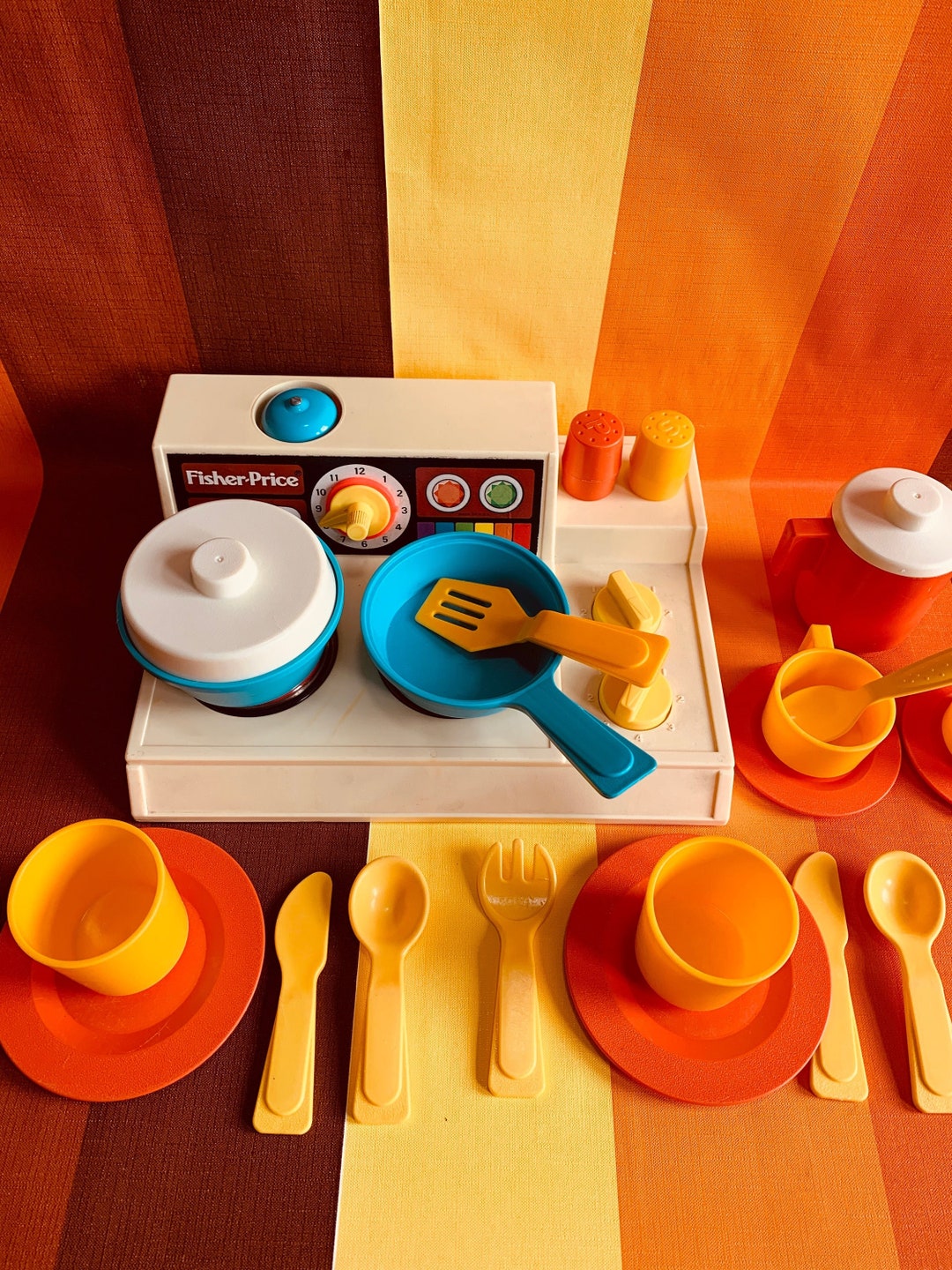 Vintage Fisher Price Kitchen Set Todler Toys 1978 Number 919 Etsy