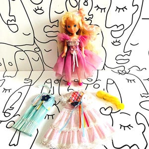 Vintage Lady Lovely Locks Doll Mattel Minilocks 1986 Outfit