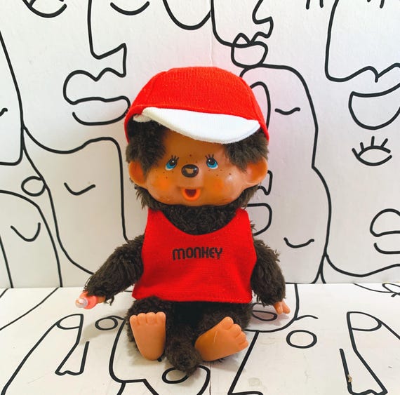 Vintage Monchhichi Sekiguchi 1974 Stuffed Animal Monkey Toy