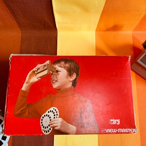 Vintage Rote Viewmaster Calimero Pol Gaf 70er Jahre Original Box Bild 7