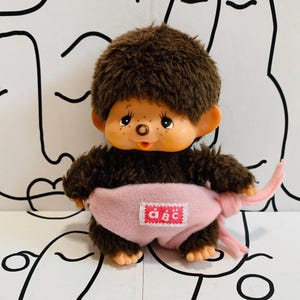 Vintage Baby Monchhichi Sekiguchi 1974 Stuffed Animal Monkey Toy Plushies