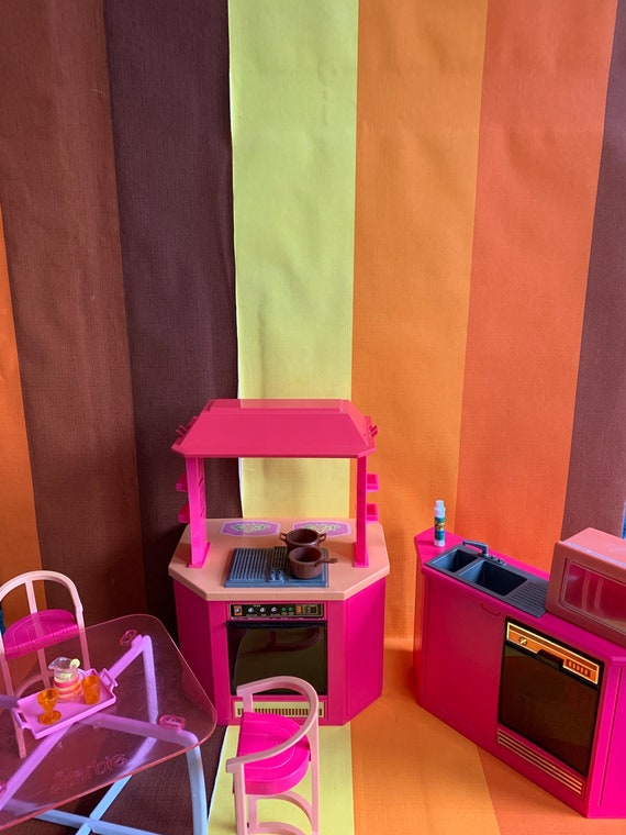Vintage Barbie Kitchen Mattel 90s Etsy UK