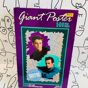 Vintage Extra Large Puzzle 500 pieces Brandon Dylan 1991 Luke Perry Beverly Hills 90210