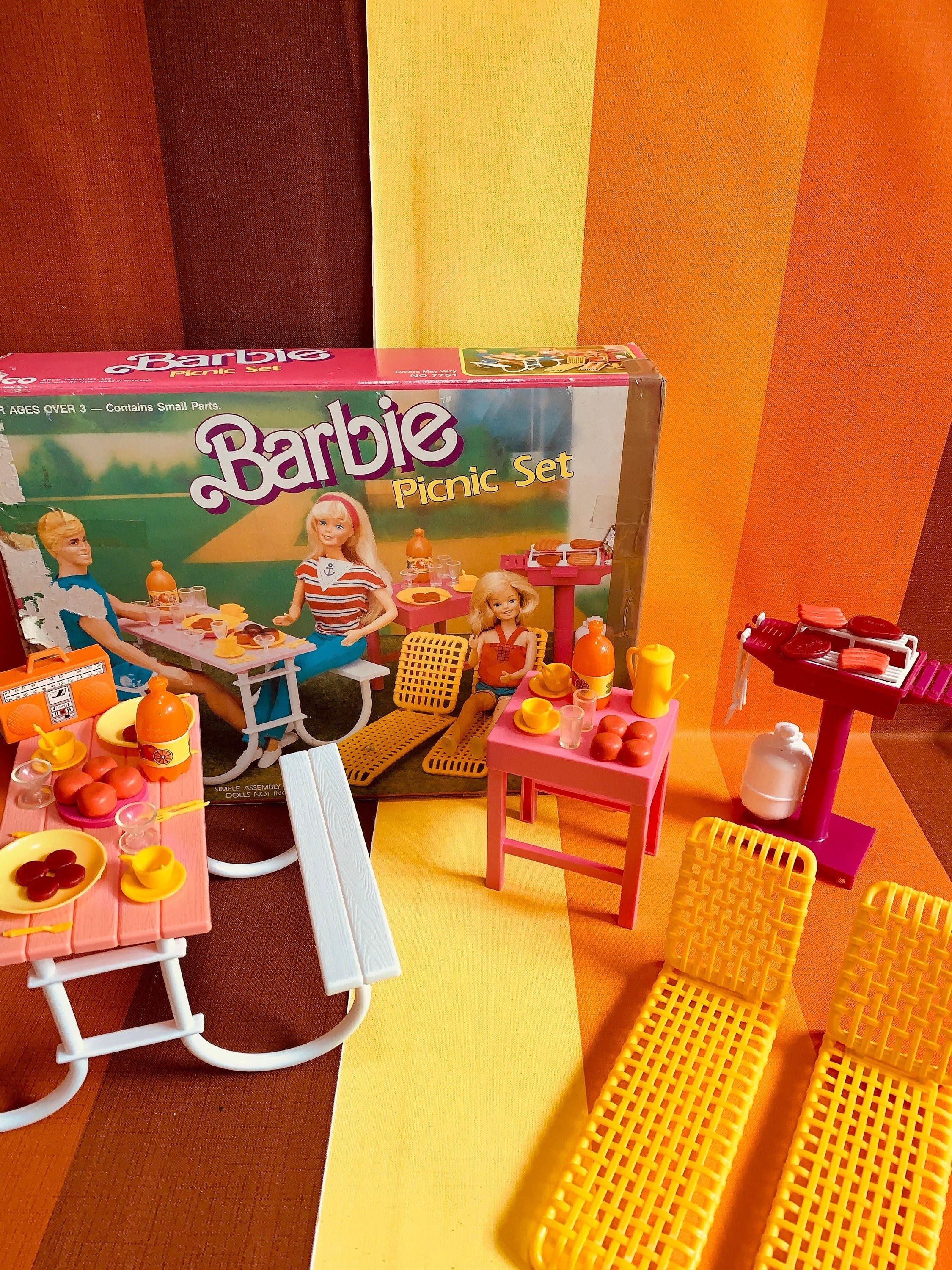 Vintage Barbie Picnic Set Mattel Teenage Doll Original Box 1986 - Etsy