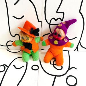 Vintage Bean Dolls Clown Matchbox Dolls 80s
