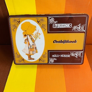 Vintage Holly Hobbie Gingerbread Tin American Greetings 70s JB Bussink