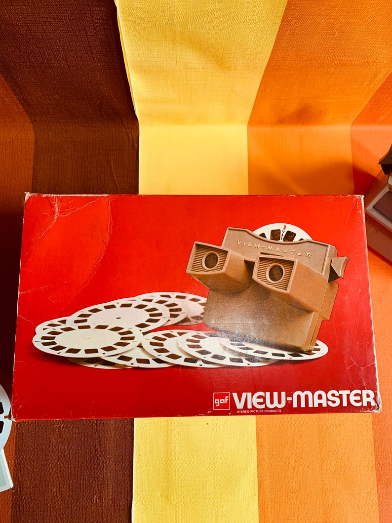 Vintage Rote Viewmaster Calimero Pol Gaf 70er Jahre Original Box Bild 6