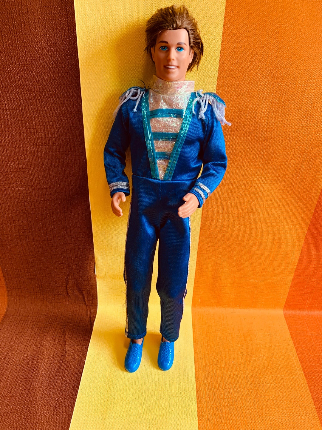 Vintage Ken Teenage Doll Barbie 90s Mattel Real Hair Blue Marching Uniforme  México