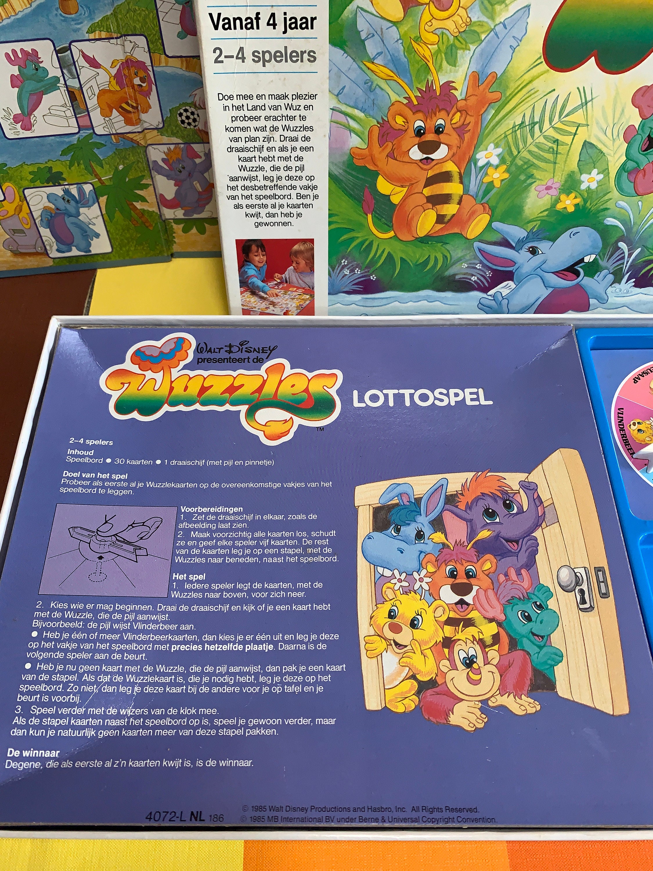 Vintage Wuzzles Lotto Game MB Walt Disney 1985 - Etsy