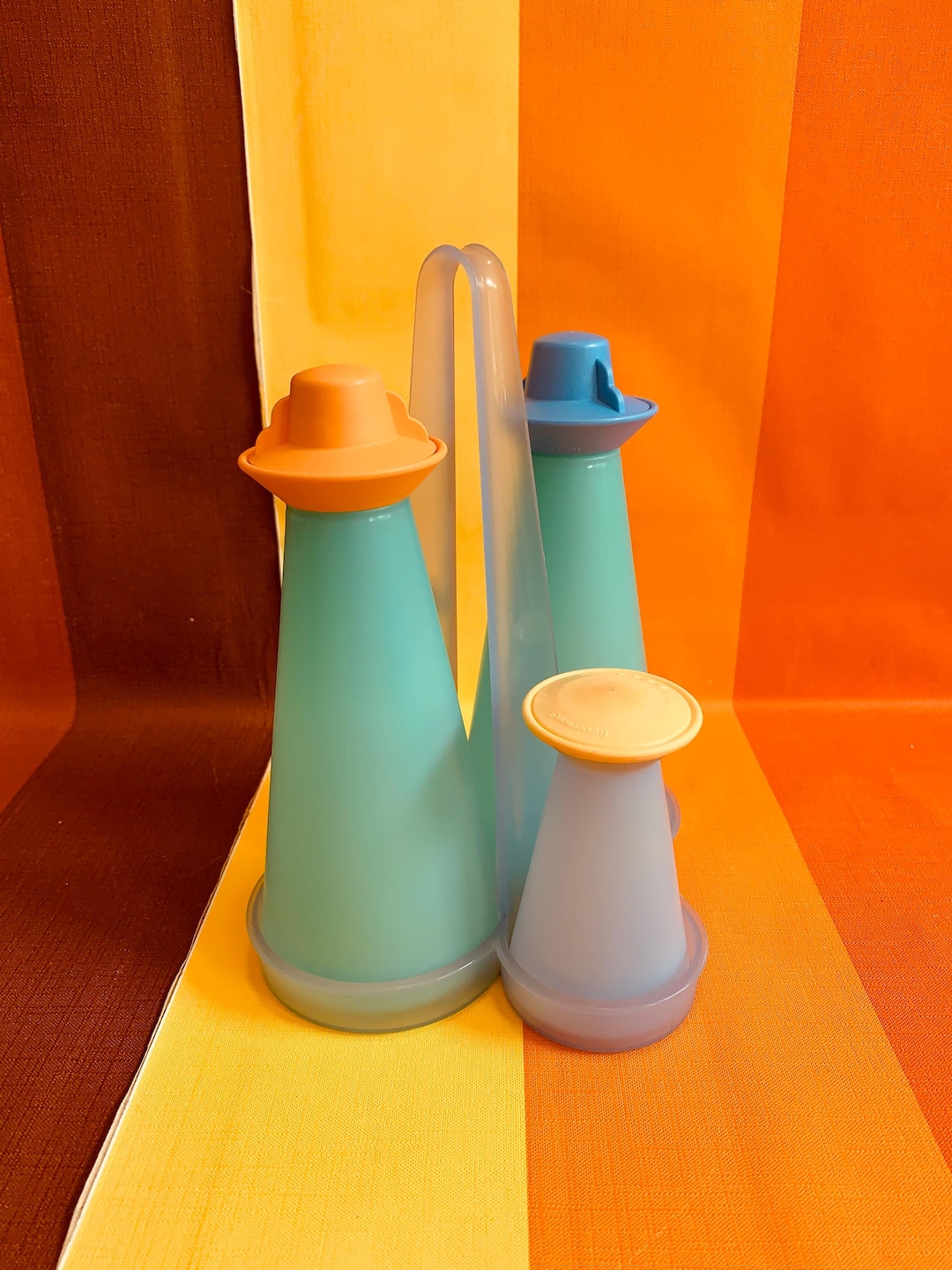 Vintage Tupperware Impressions Table Set Oil, Vinegar Pepper Salt 90s ...