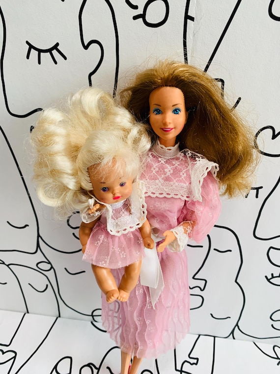 Vintage Mother and Child Heart Family Mattel Barbie 80s Israel