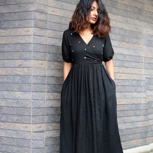 Black maxi dress, Maxi dress for women, Sundress, Bohemian maxi dress, Made to order, Plus size, Custom made