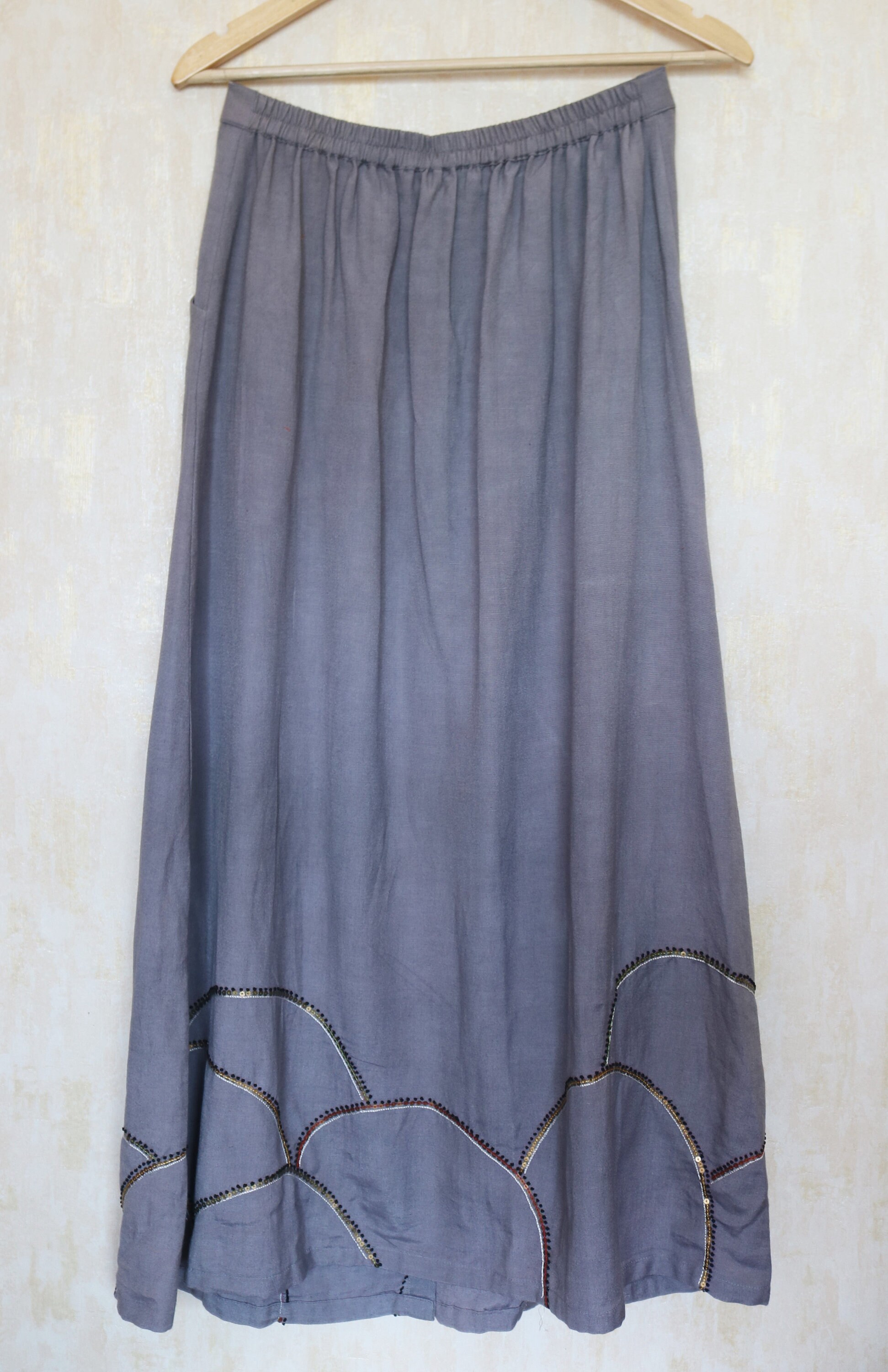 Maxi skirt for women Grey linen maxi skirt Linen skirt | Etsy