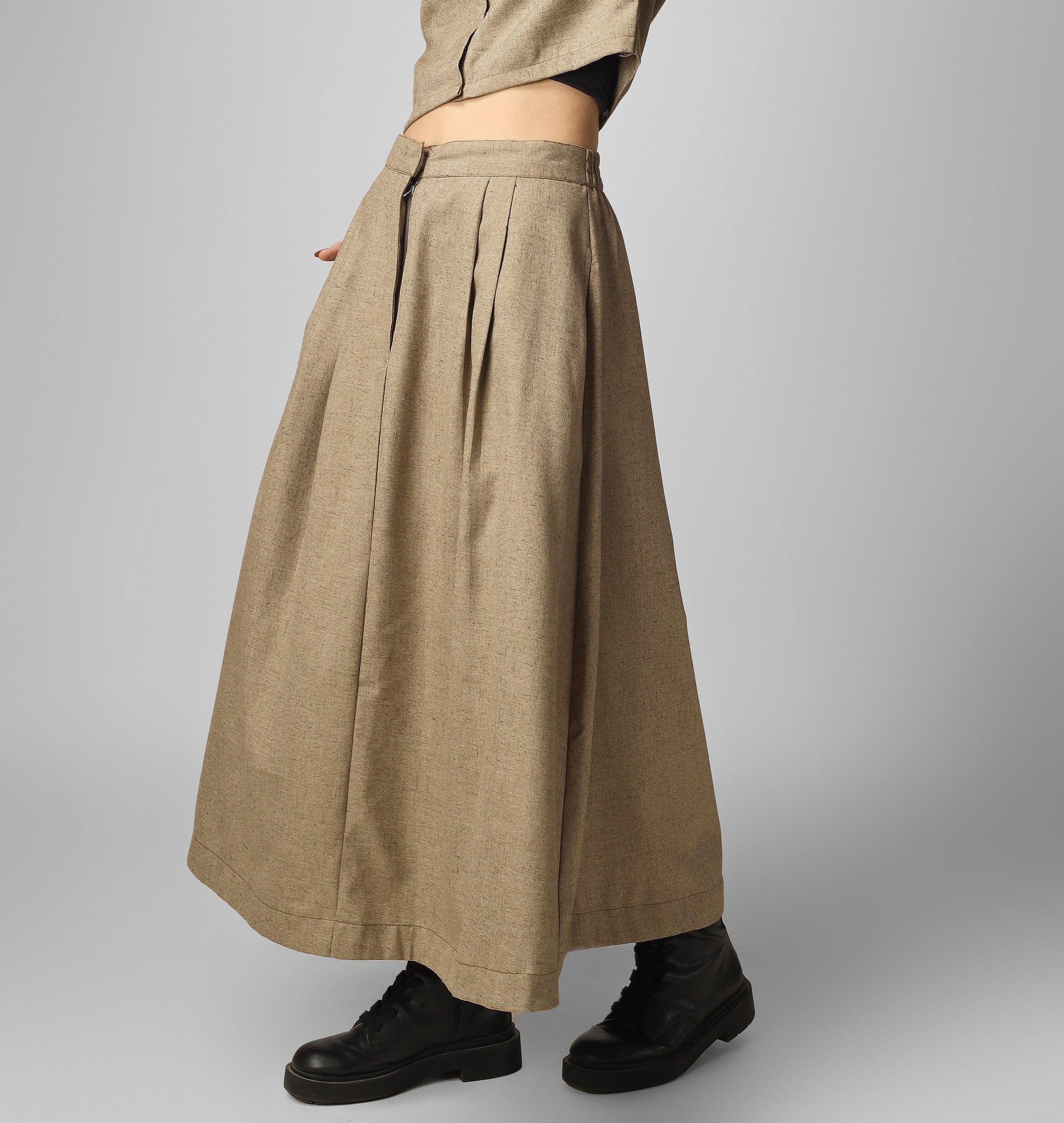 【DRYROSE】25ss CHECK LONG CANCAN SKIRT Cancan Long Skirt Blue - CORCA | 60% - Asian Fashion Online