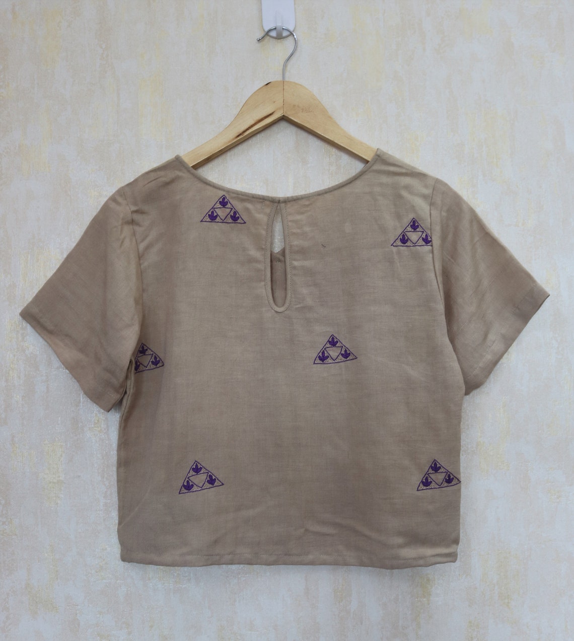 Linen top for women Beige linen top Linen crop top Made to Etsy