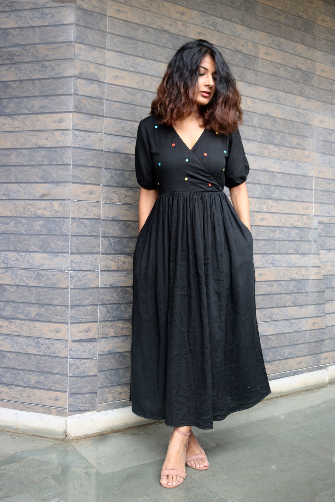 Black Maxi Dress, Maxi Dress for Women, Sundress, Bohemian Maxi Dress, Made to Order, Plus Size ...