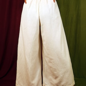 Custom made pleated pant for women, Cream linen pant, Formal pants, Made to order, Plus size image 5