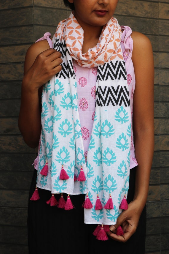 indian print scarf
