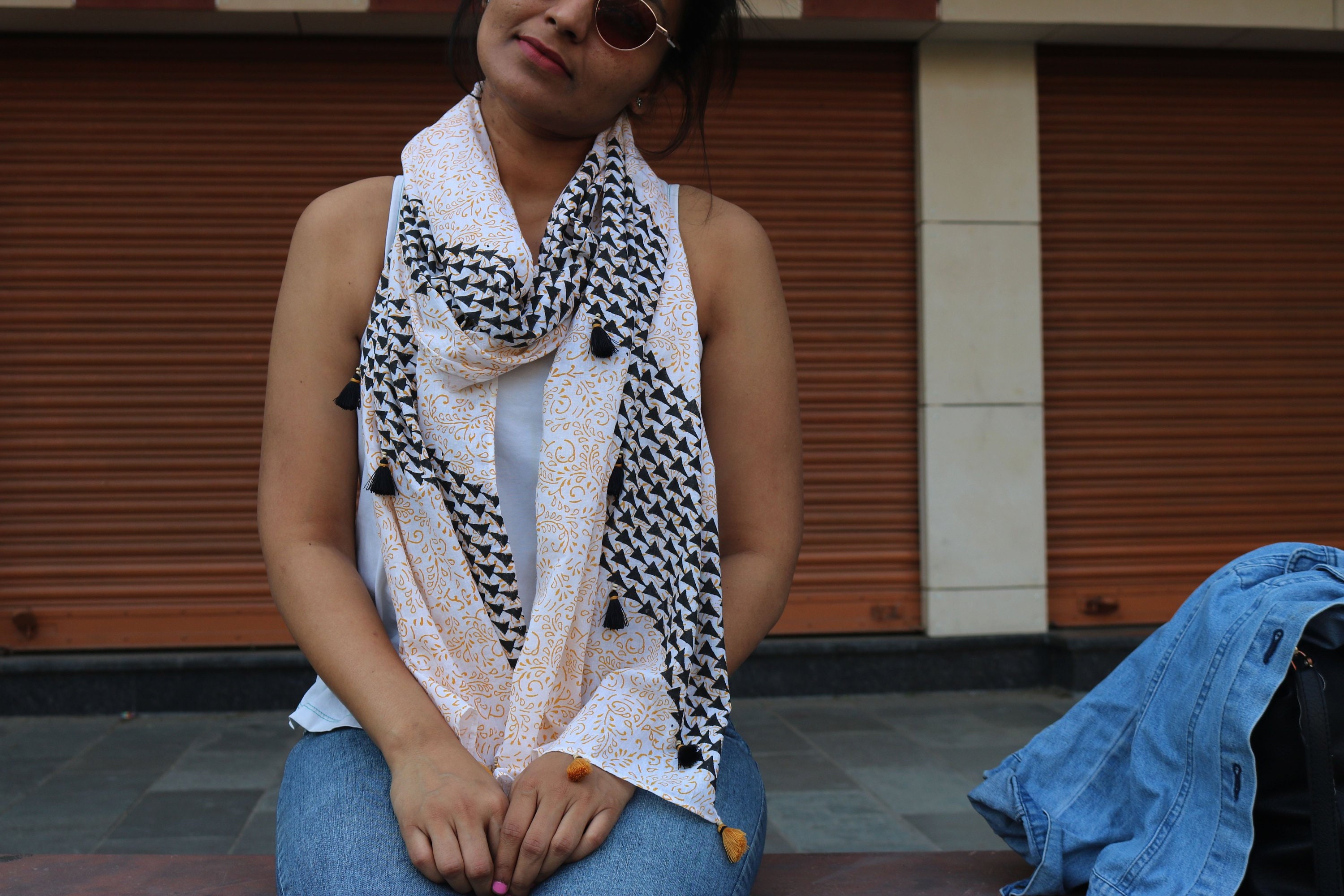 indian print scarf