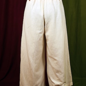 Custom made pleated pant for women, Cream linen pant, Formal pants, Made to order, Plus size image 4