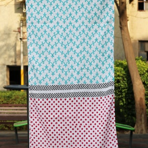 Block printed cotton scarf, Boho scarf, Print wrap, Long scarf, Tassel scarf, Indian print scarf, Indian print wrap image 3