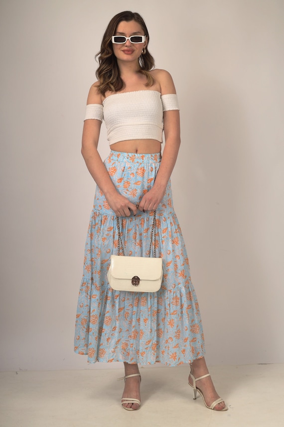 Khaki Chiffon skirt woman summer skirt custom made maxi skirt long skirt with ruffle waist detail (892) Khaki Chiffon skirt woman summer skirt custom made maxi skirt long skirt with ruffle waist detail (892)