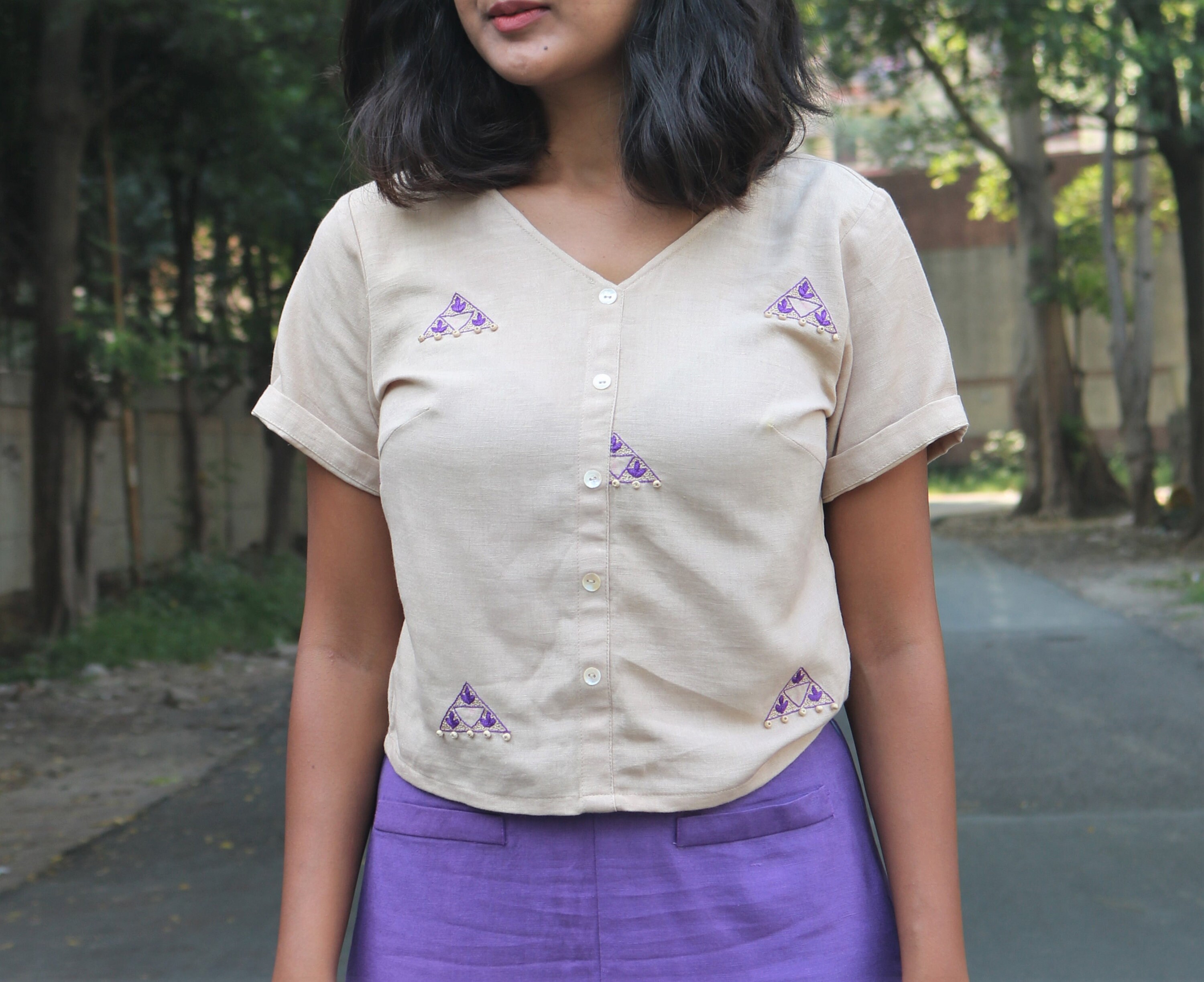 Linen Top for Women Beige Linen Top Linen Crop Top Made to Etsy India