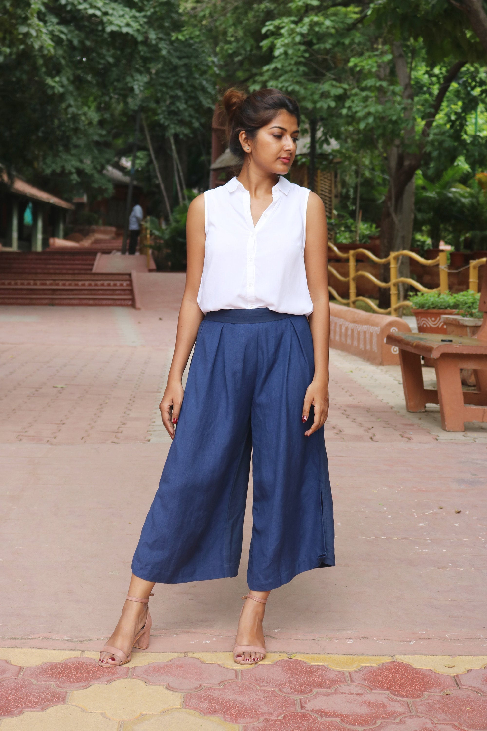 Navy Flare Pant - Etsy