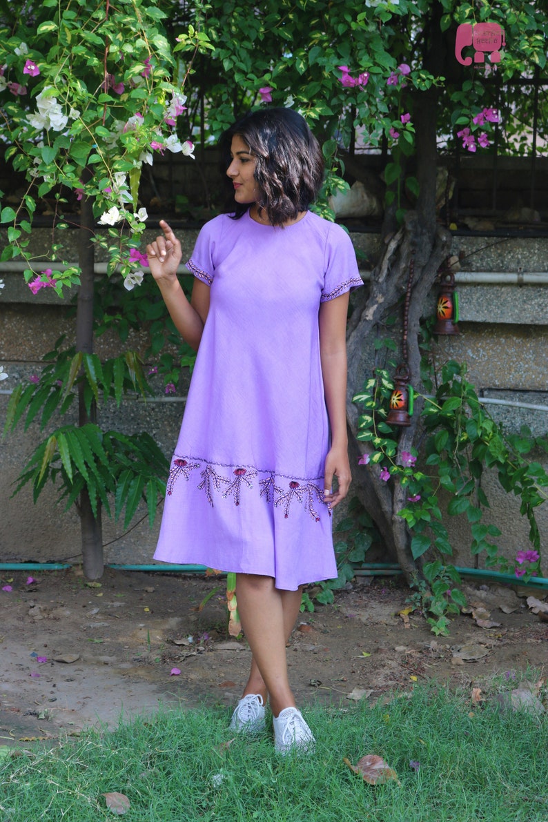 Lavender Tunic for Women Linen Dress for Women Linen Tunic Etsy
