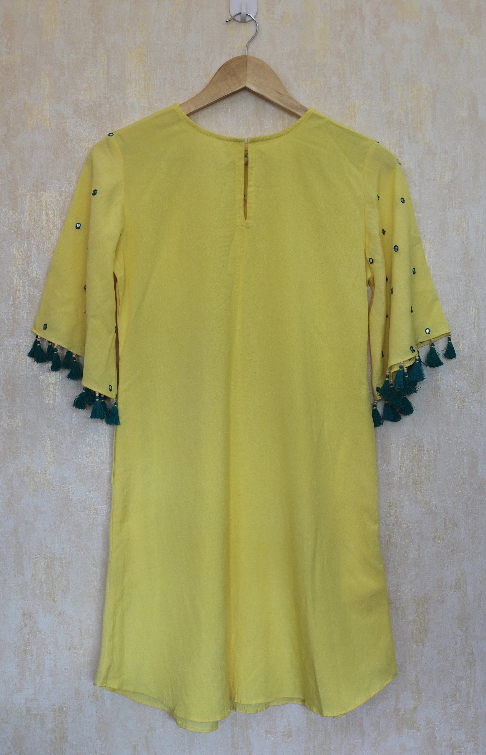 Joanne Yellow Geo Linen Dress