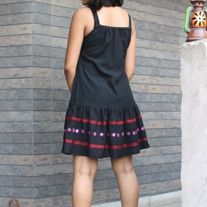 Skater dress for women, Black linen Dress, Linen tunic dress, Made to order, Custom made, Plus size imagem 2
