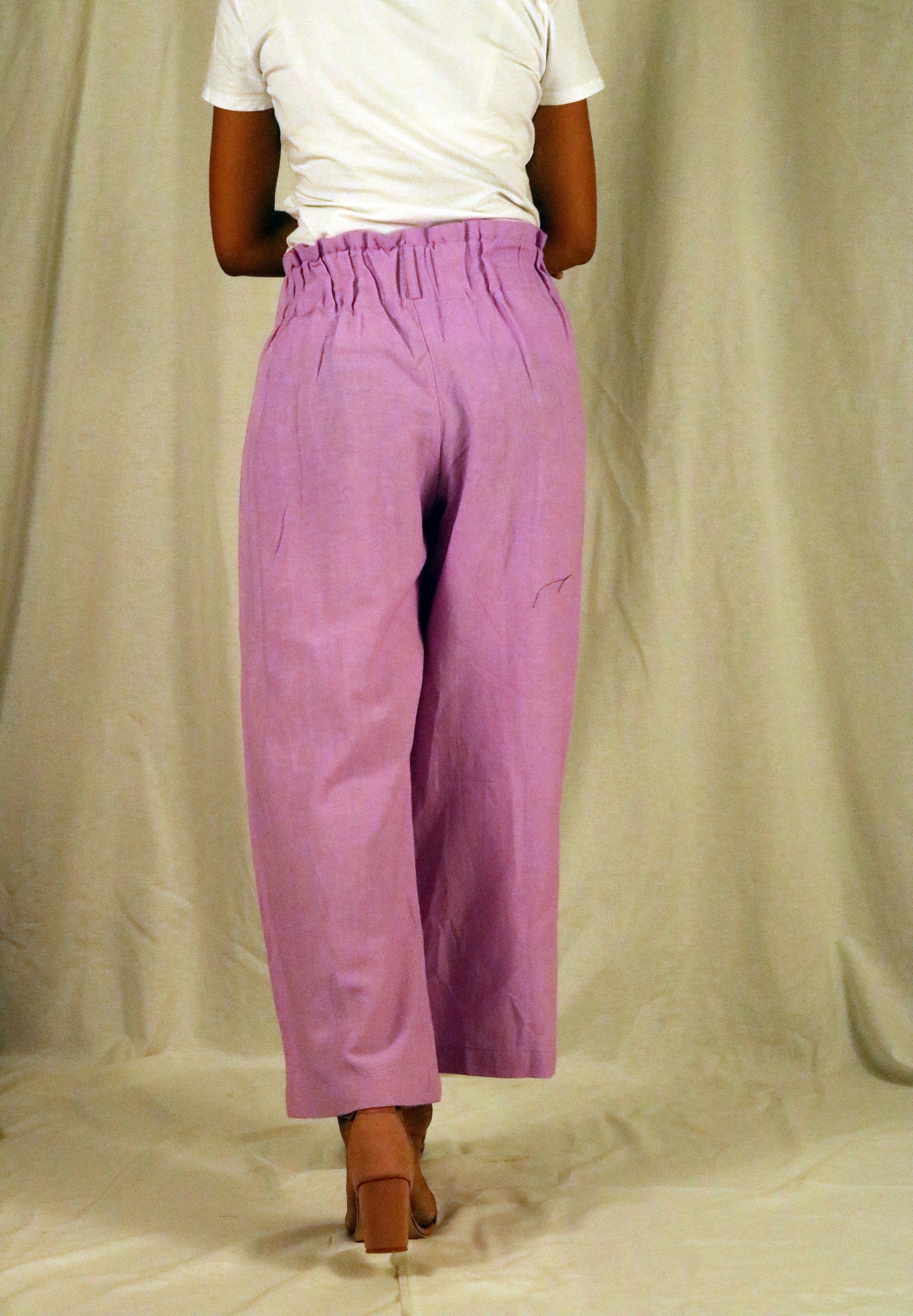 LIA PEARL BUTTONS LINEN PANTS