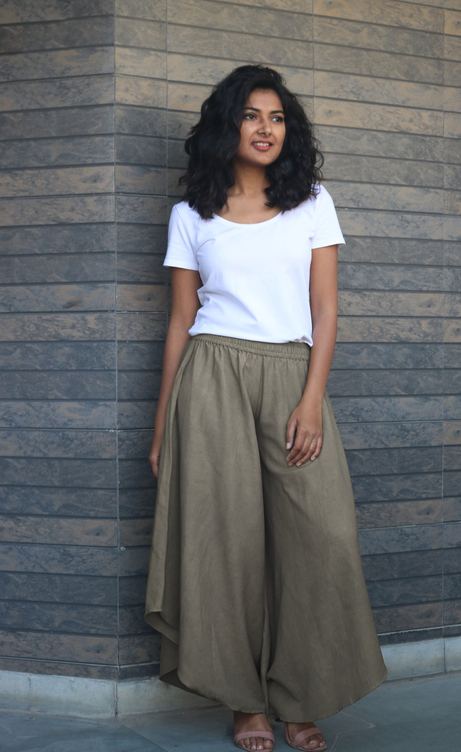gray flare pants