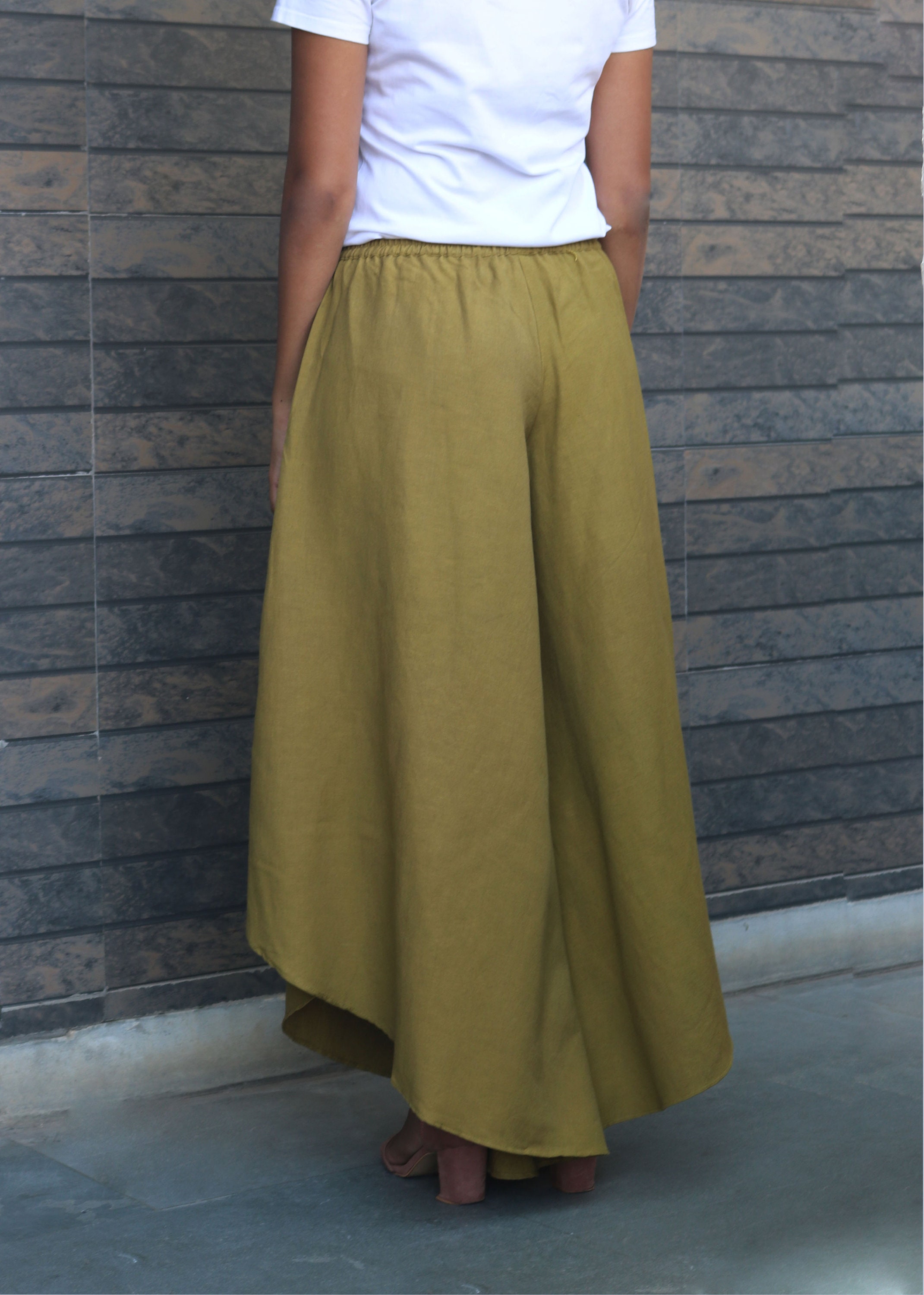 Boho Linen Pants - Olive