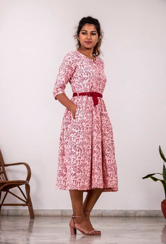 pink tribal dress Tribal 3023O-8444 Button Front Dress, Wisteria (XS)