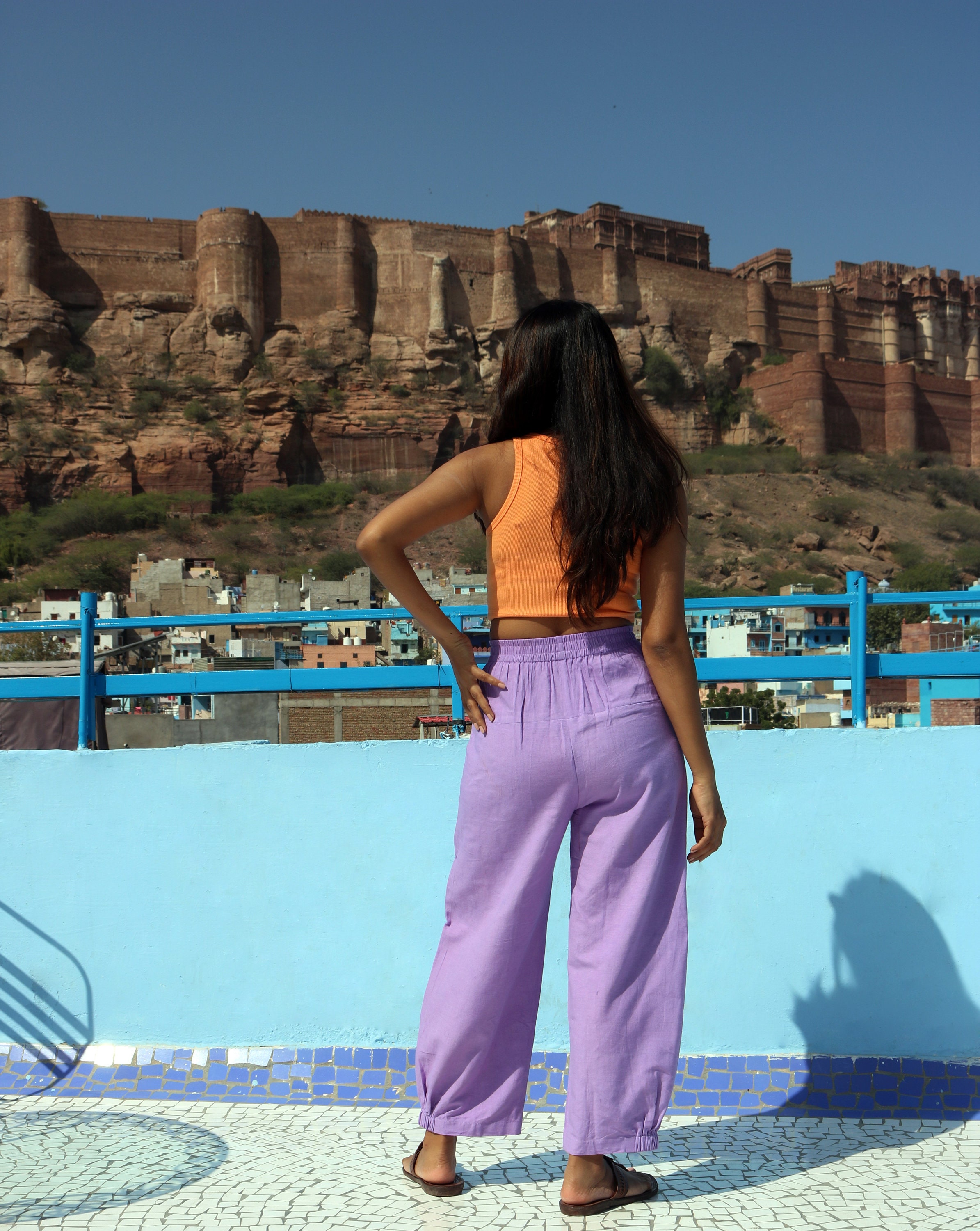 Lilac Custom Made Baggy Pants for Women 