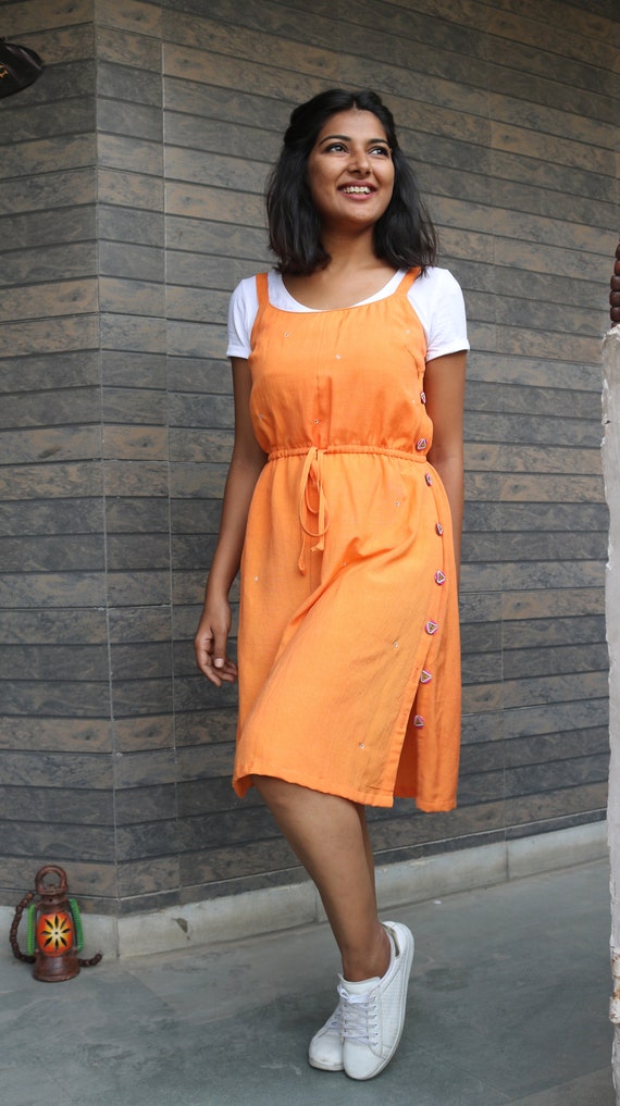 orange tunic dress