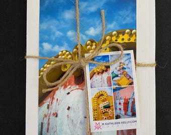 Curated set of 4 Vintage Sign-themed greeting cards, packaged with twine and a small card showing the images included in the set.