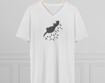 Ferretocracy Melatonin V-Neck Short Sleeve Tee, Unisex Cotton T Shirt, Summer T-Shirts for Men, Shirt for Ferret Lover, Graphic Tees