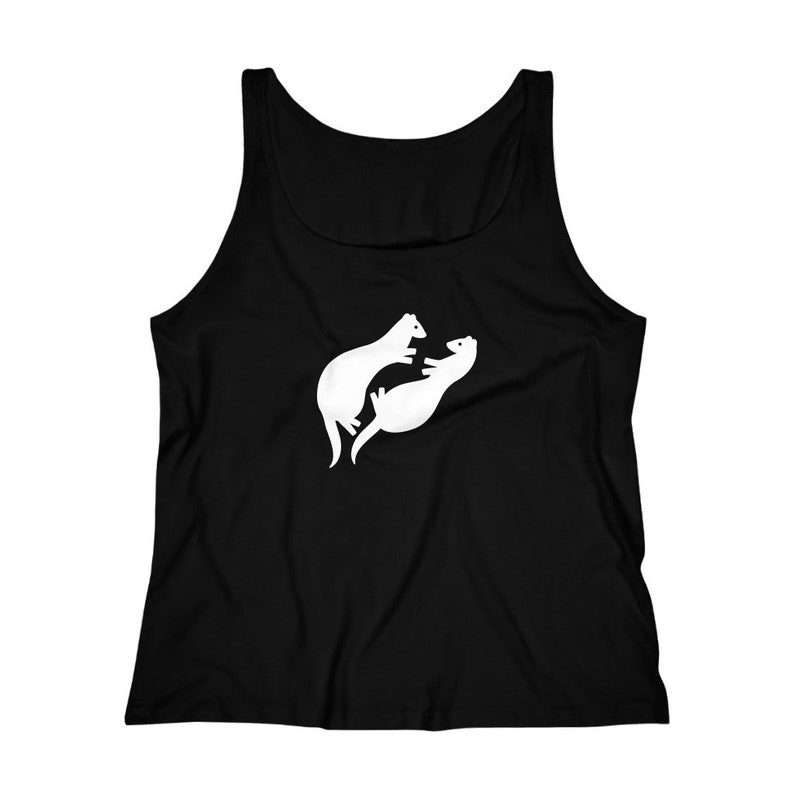 Ferretocracy Play Time Relaxed Jersey Tank Top, Ferret Printed Sweatshirt for Him/Her, Workout / Muscle Tops for Men and Women image 5