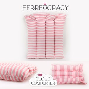 Cloud Comforter Small 22 x 18 Pink Stripes Sleep Support Double-Layer 100% Cotton Fabric image 3