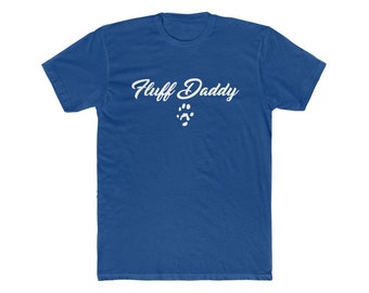 Printed Fluff Daddy Cotton T Shirt, Crew Neck Short Sleeve T Shirt for Dad, Gift Idea for Ferret Lover, Pleasure Shirt for Summer