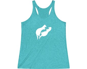 Ferretocracy Play Time Tri-Blend Racerback Tank, Workout Sleeveless Shirts for Him, Unisex Summer Tank Tops for Him / Her, Tanks for Gym