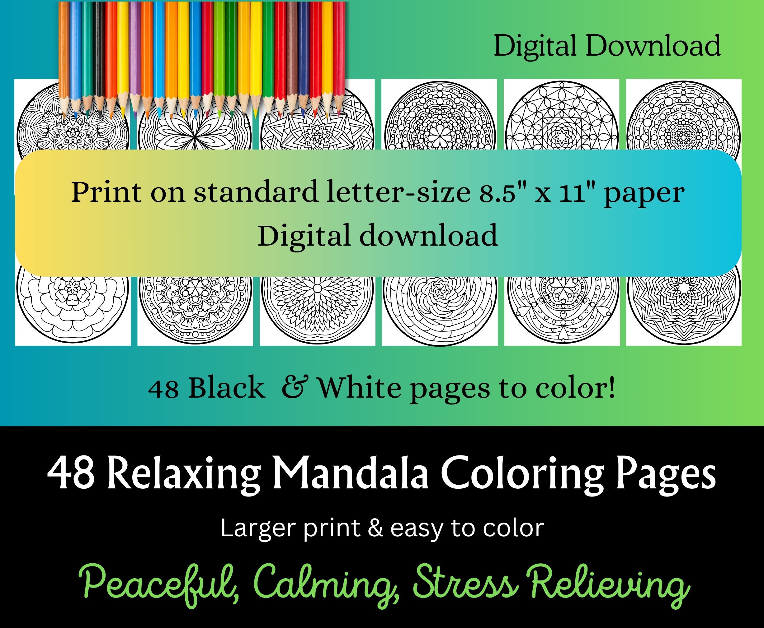 Relaxing Mandala Coloring Pages ~ Whimsical and Unique Mandalas for ...