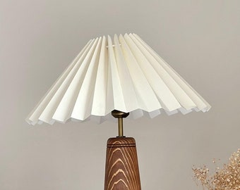Handcrafted Lampshade, Floor Lamp Shade,  Danish style, Cream cotton, Elegant Pleated Design, Unique Home Decor Accent for Warm Ambiance