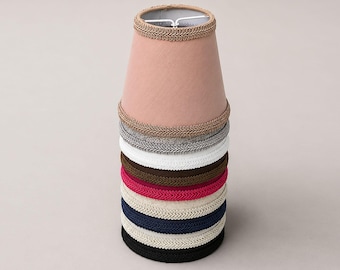 Clip-On Lampshade: 5.5'' Mini Shade with Elegant Gimp Trim