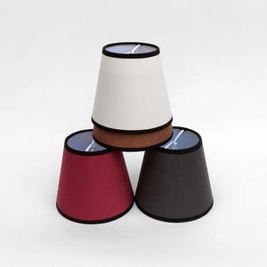 Handmade Clip-On Lampshade: 5.5&#39;&#39; Mini Shade with Black Trim