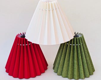 Handcrafted Pleated Mini Lampshade: Clip-On Chandelier Lighting